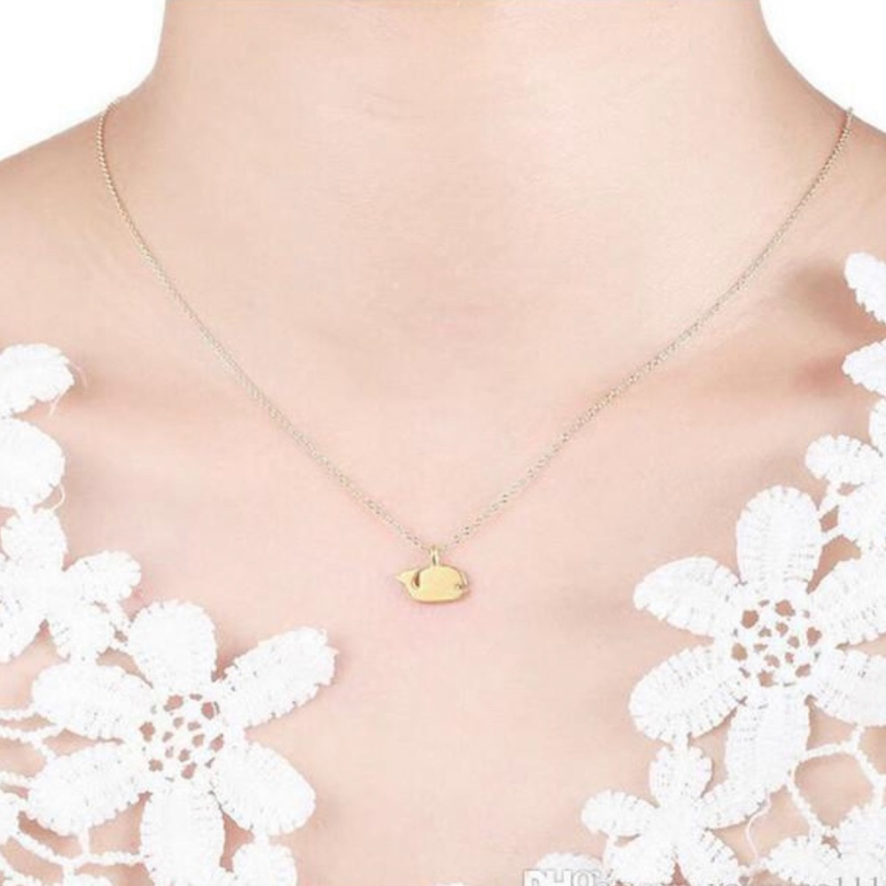Gold Love Family Whale ShortChain Necklace Pendant - Picture 4 of 4